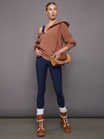V-Neck Jumpsuit in Melt - Navy Blazer - Image 6