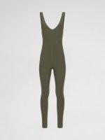 V-Neck Jumpsuit in Melt - Olive - Image 7