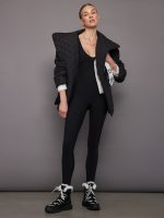 V-Neck Jumpsuit in Melt - Black - Image 6