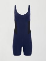 SHORTIE SEAMED JUMPSUIT - NAVY MELT/ BLACK RIB - Image 6