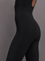 Cross Back Jumpsuit in Melt - Black - Image 6