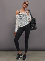 Cross Back Jumpsuit in Melt - Black - Image 7