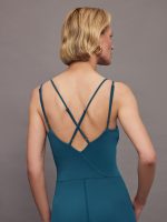 Strappy Jumpsuit in Diamond Compression - Deep Lagoon - Image 4