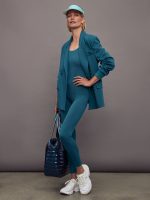 Strappy Jumpsuit in Diamond Compression - Deep Lagoon - Image 5