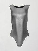 Liquid Metallic Bodysuit - Metallic Silver - Image 15