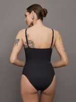 Bodysuit in Ribbed Melt - Black - Image 5