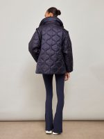 Quilted Jacket with Removable Sleeves - Navy - Image 9