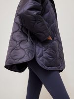 Quilted Jacket with Removable Sleeves - Navy - Image 6