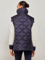 Quilted Jacket with Removable Sleeves - Navy - Image 3