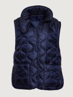 Quilted Jacket with Removable Sleeves - Navy - Image 7