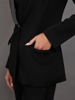 Tuxedo Blazer - Black - Image 6
