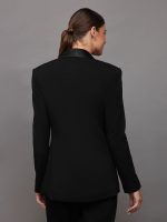 Tuxedo Blazer - Black - Image 4