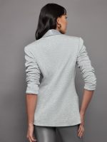 Tuxedo Blazer - Heather Grey - Image 4