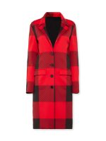 Buffalo Plaid Coat - Haute Red - Image 6