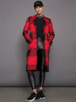 Buffalo Plaid Coat - Haute Red - Image 3