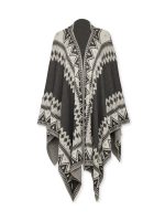 Sweater Poncho - Grey - Image 7