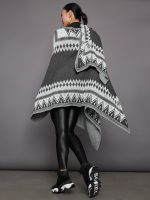 Sweater Poncho - Grey - Image 6