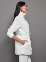 Diamond Quilted Puffer Vest - White - Image 3