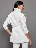 Diamond Quilted Puffer Vest - White - Image 4