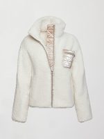 Metallic Sherpa Jacket - Oatmeal with Rose Gold Foil - Image 7