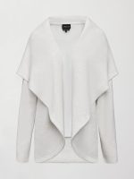 Knit Cocoon Cardigan in Interlock - Moonbeam Heather - Image 9