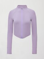 Mock Neck Corset Zip Top in Melt - Lavender Grey - Image 13