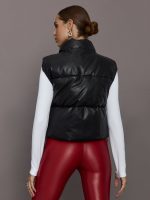 Quilted Puffer Vest - Black - Image 7