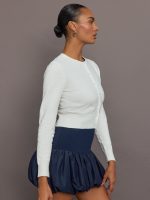 Tennis Cardigan Sweater - White - Image 4