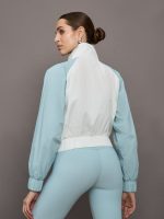 Colorblock Windbreaker - Cloud Dancer / Sky Blue - Image 5