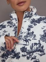 Toile Half Zip - Navy Toile - Image 5