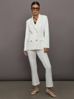 Kick Flare Pant in Scuba - White - Image 3