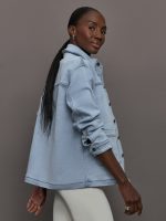 The Denim Shirt Jacket - Denim Blue - Image 5