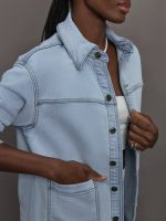The Denim Shirt Jacket - Denim Blue - Image 4