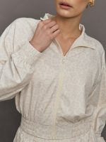 Leopard Printed Windbreaker - Snow Leopard - Image 3