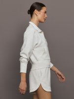 Full Zip Jacket in Interlock - Moonbeam Heather - Image 5