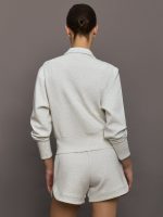 Full Zip Jacket in Interlock - Moonbeam Heather - Image 6