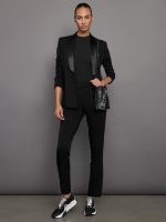 SLEEVELESS MOCK NECK TOP IN MELT - BLACK - Image 5