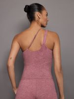 One Shoulder Convertible Tank in Heather Melt - Hawthorn Rose Heather - Image 6