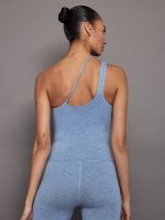 One Shoulder Convertible Tank in Heather Melt - Quiet Harbor - Image 6