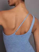 One Shoulder Convertible Tank in Heather Melt - Quiet Harbor - Image 4
