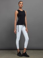 SIDE LACE UP TANK - Black - Image 3