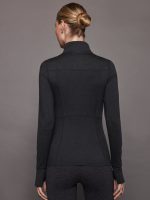 Zip Long Sleeve Run Top - Charcoal Heather - Image 5