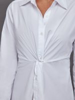 Twisted Tunic Shirt - White - Image 5