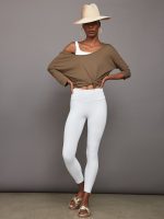 Long Sleeve Off Shoulder Tee - Caribou - Image 5