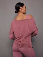 Long Sleeve Off Shoulder Tee - Hawthorn Rose - Image 5