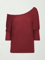 Long Sleeve Off Shoulder Tee - Red Dahlia - Image 7
