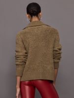 Half Zip Boucle Pullover - Caribou - Image 6