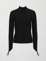 Mock Neck Long Sleeve in Melt - Black - Image 6