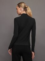 Mock Neck Long Sleeve in Melt - Black - Image 4