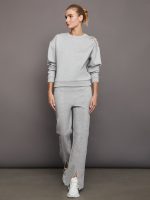Rhinestone Cut Out Sweatshirt - Heather Grey - Image 6